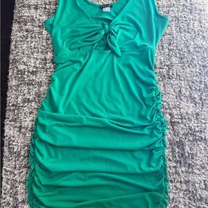 Venus Kelly Green Ruched Dress